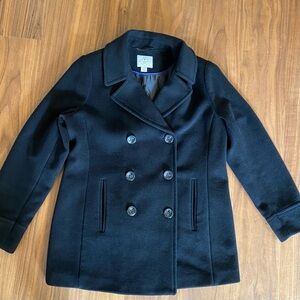 St John’s Bay Black Wool Blend Peacoat Size L